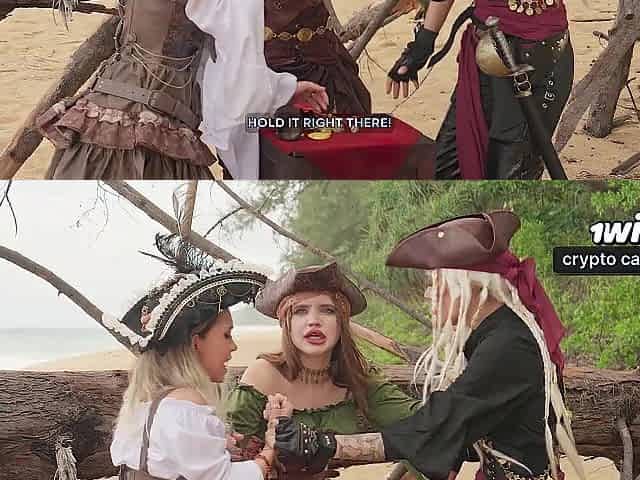 two pirates drilled the sailors after the shipwreck in search of treasure