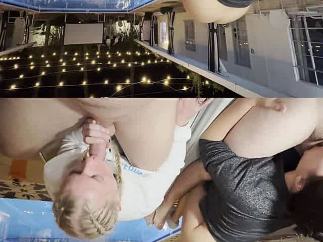 Hotel Pool Side X Side Blowjobs