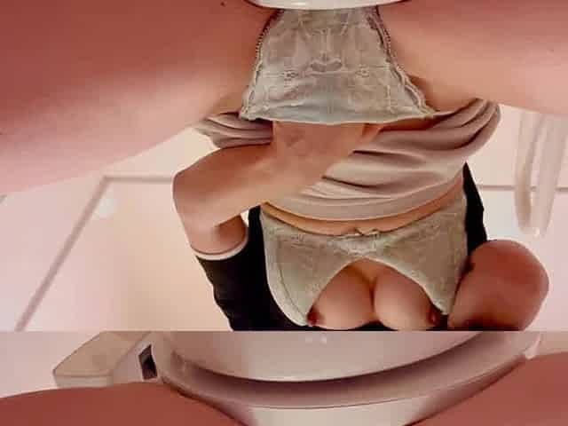 Public Restroom Masturbation: Caught on Webcam Solo