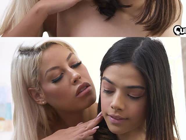 Harmony Wonders gets her creamy pussy pounded in a FFM threesome