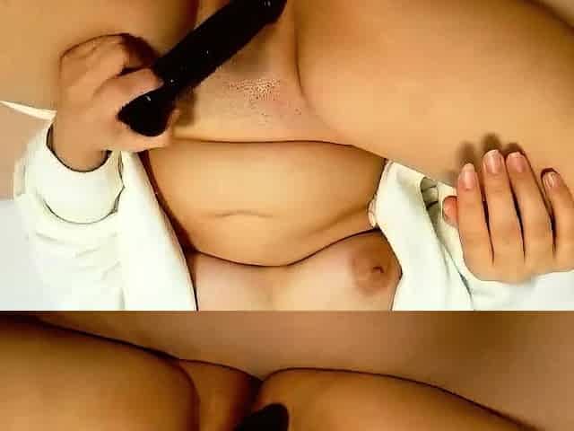 Big boobs webcam slut toys her asshole