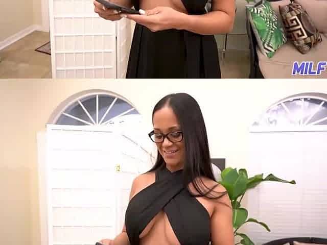 Oriental mother I'd like to fuck gets banged hard by large wang