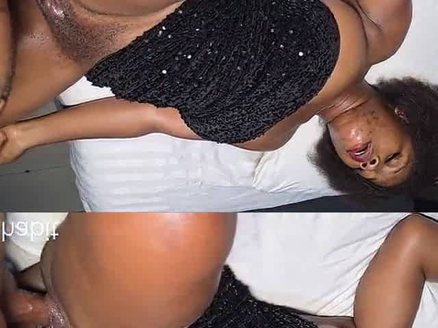 Large snatch lips taking bulky dick