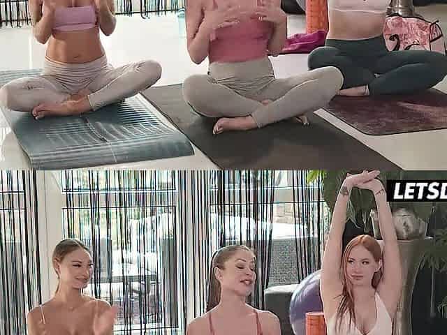 European Gals Yoga Makeout Turns Into Twat Licking - LETSDOEIT