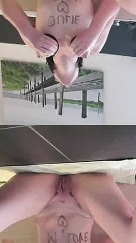 Julie Prepares Herself with Self Fisting