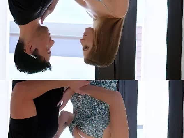 Massive cumshot on her big boobs