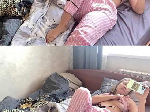 Watching porn and masturbating. Homemade climax.