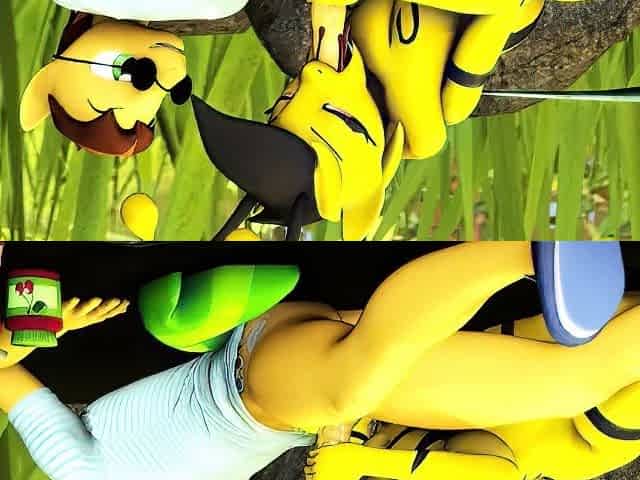 Foxy 3D Superwoman bounces up and down on a cock