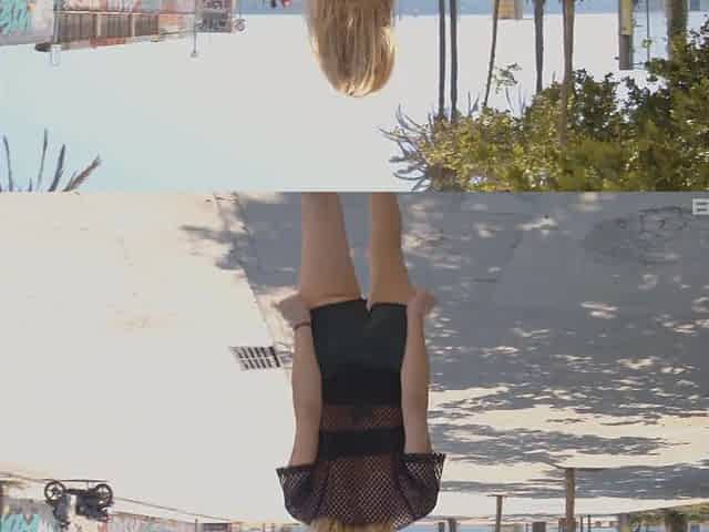 Dashing milf with blonde hair and big awesome boobs gets nailed by a stranger outdoors