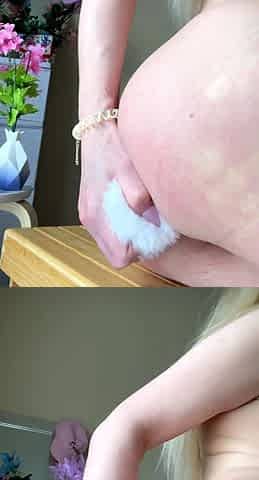 Milky ass solo hoe anally toys