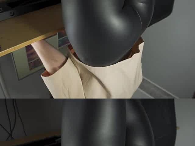 mother I'd like to fuck Showing Off Butt At Work In Leather Yoga Panties
