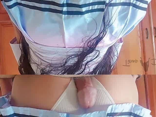 I Lifted My Pleated Skirt to Rub Myself Against Him and Squeeze All the Milk Out of Him