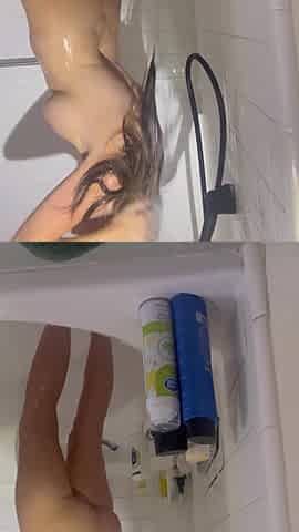 Enjoyment in the shower recording myself just so I could send it to mine and his allies