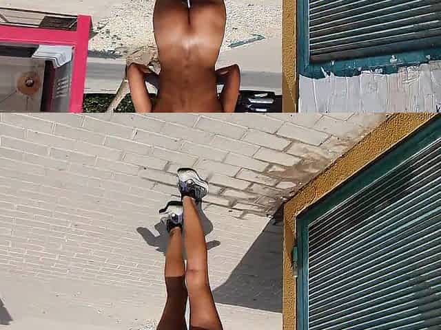 I love showing off my cunt on public streets - it's risky but it makes me so soaked