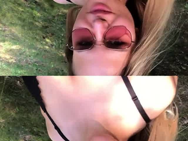 Risky Public Blowjob with a Blonde Amateur Babe