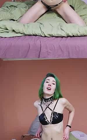 Your Slim Punk GF Secretly Masturbates in her Bedroom!