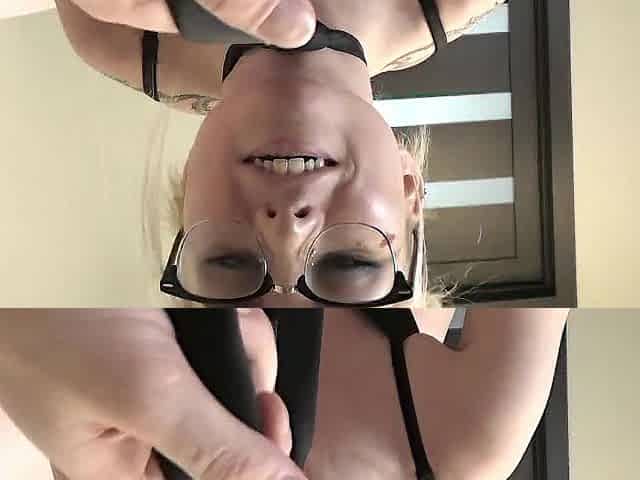 Ribald wench sucks jock