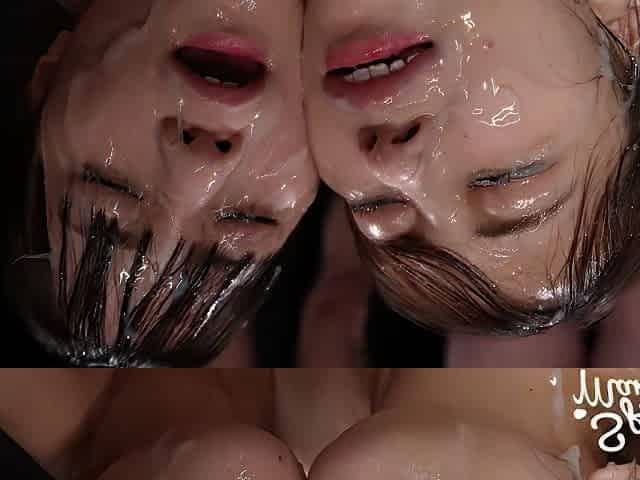 Aya Komatsu & Nagi Tsukino Asian Bukkake