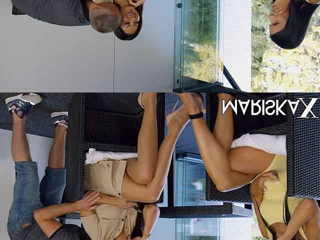 Nelly and Mariska milk a hard cock