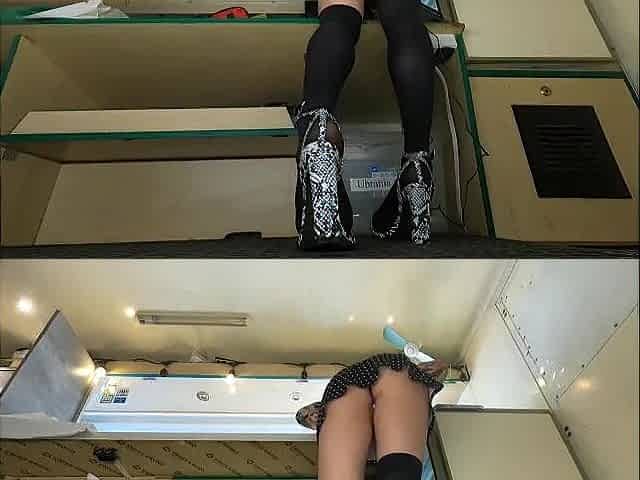 Hawt mother i'd like to fuck upskirted at work by wicked boss - voyeur pov
