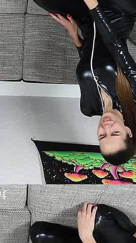 Cock Horny Latex Catsuit Bitch