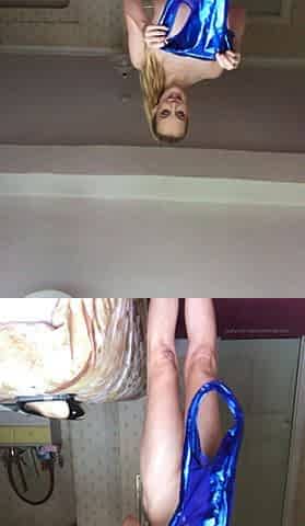Amateur Blonde with Tiny Titties Masturbates with Fruit