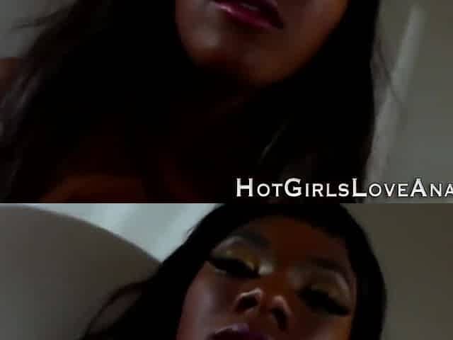 Butt Fingering Black Lesbian Gets Anal Toyed