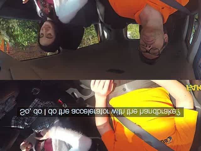 19 Year Old Brunette Learner Seduces Instructor In Car Sex Romp