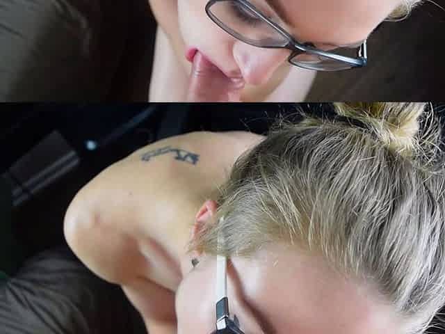 Blonde Blowjob Babe Performs A Sloppy POV Cocksucking