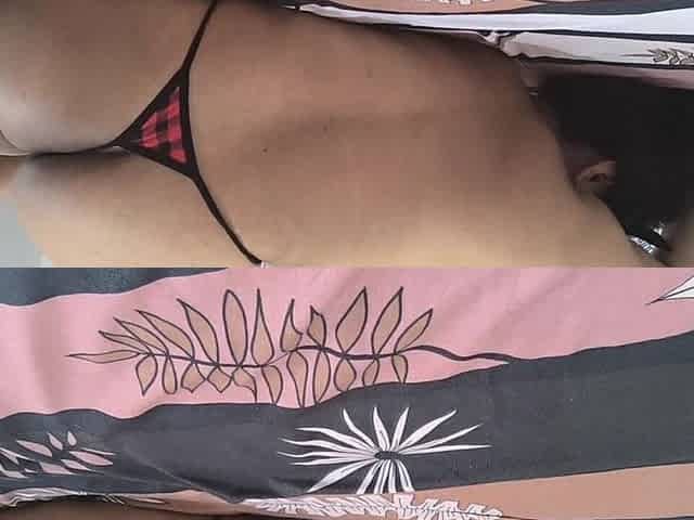 Mexican Girl Masturbates with Her Fingers in Her Stepfather's Room