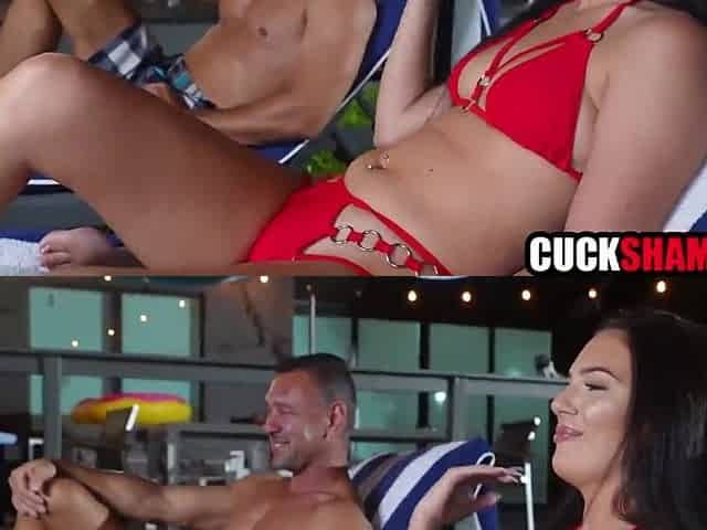 Cuckold spouse sharing wife with college buddy