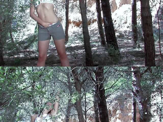 Jessica Blue: Young Spanish Babe Jessica Blue Sexy Photo Session in the Woods