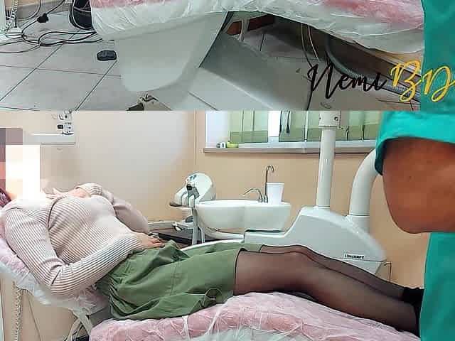 The services of the dentist and his assistant give a glamorous smile to the youthful and avid patient
