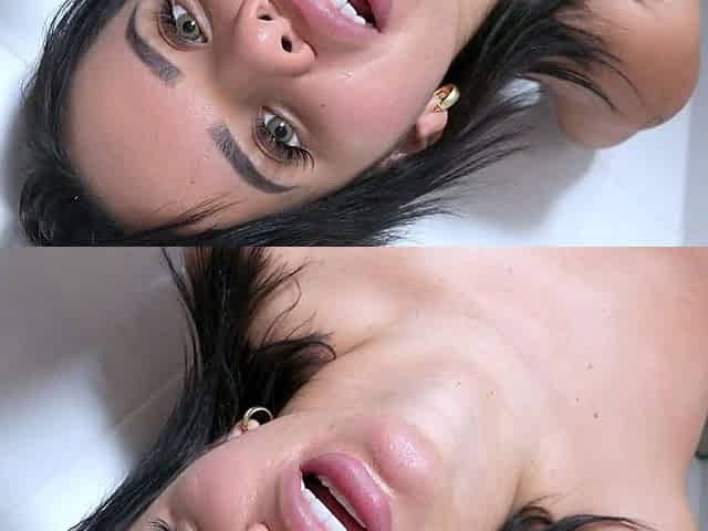 Amateur Big Tits Latina Drinks Hot Piss