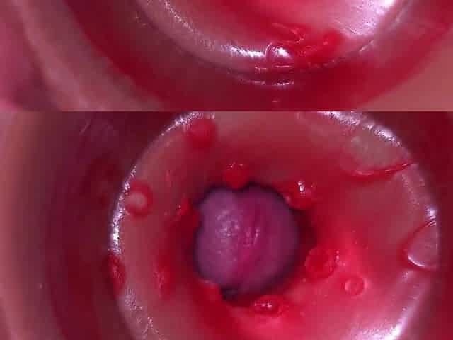 Camera in Cunt, Cervix POV, "Creampie" 4k