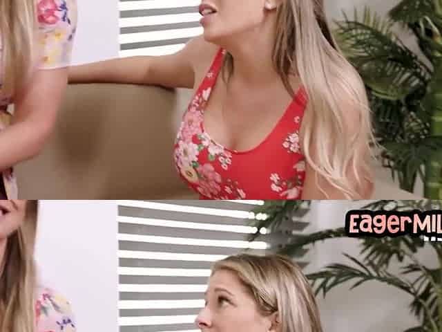 Dyke Stepmom Seduced By Stepdaughter B4 Eating Hairy Pussy
