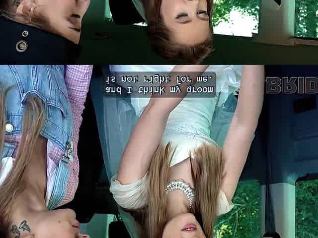 BRIDE4K. Bride showed her natural bazookas to strangers. Sexy sex with Una Fairy