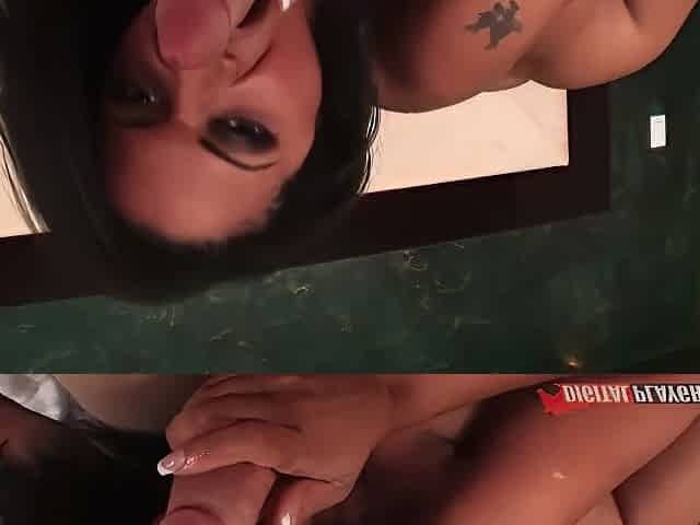 Tanned Brunette Takes Cum On Her Huge Melons After Servicing Hard Prick With Alexis Silver And Scott Nails