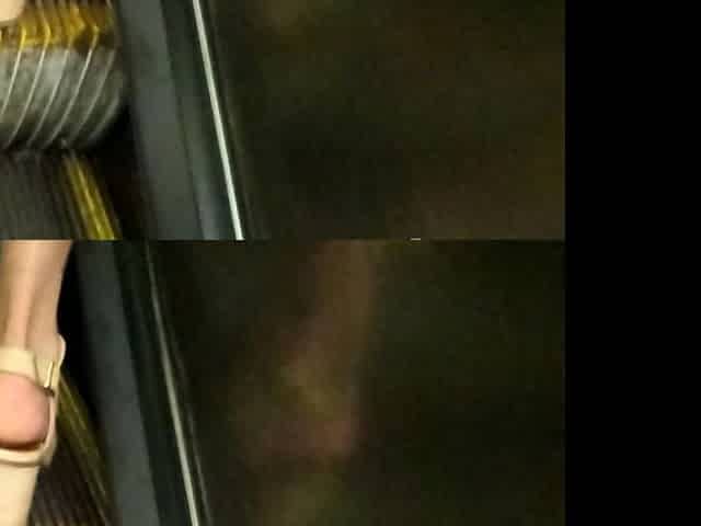 Upskirt and voyeur of English redhead amateur
