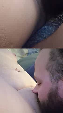 Corpulent Golden-haired Gets Her Chunky Cunt Licked and Creams on Beard *real climax* ????