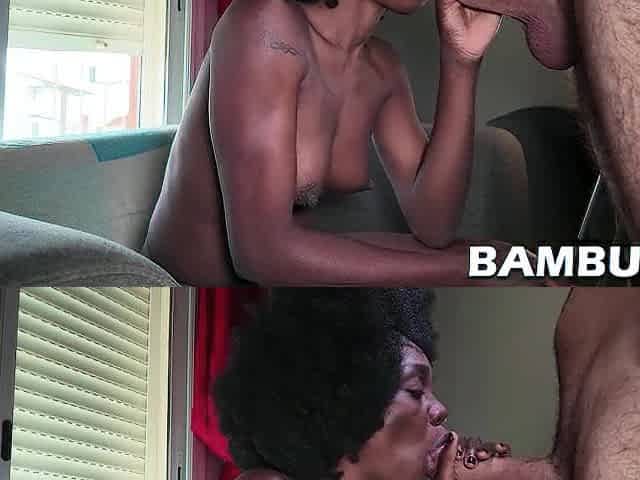 Black skinny body screwed and creampied
