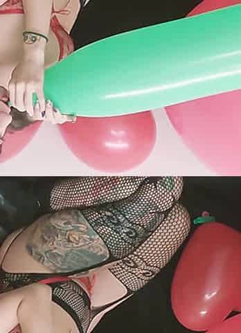 POV Face Pop Saliva Long Balloon Condom