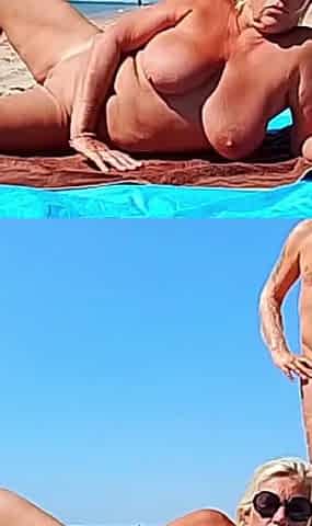 Stranger Jerking off to Me on the Beach