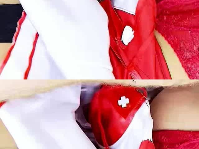 Fit Big Tits blonde Mature in Nurse Costume