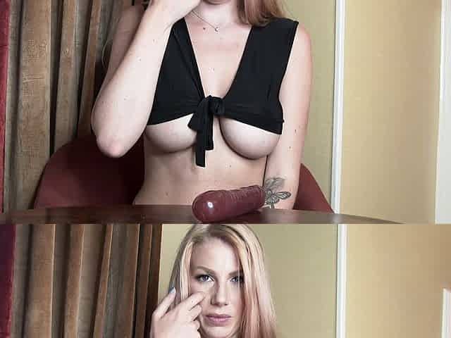 Amateur blond girl with big boobs getting fucked