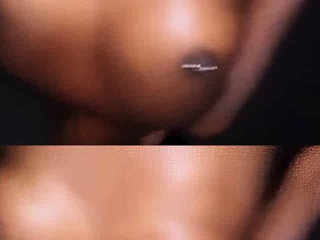 Ebony Amateur with Big Natural Tits Gets a POV Creampie