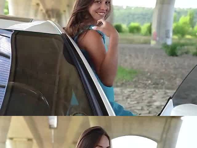 Dominika C - On Car