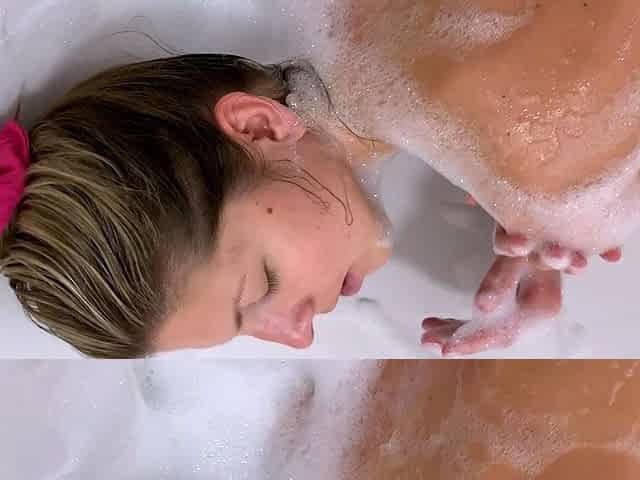 Beautiful teen brunette Jessica Sinn masturbates