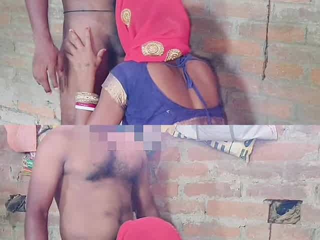 Aunty in red saree fucked by putting black cock in her pussy. Stepbrother fucked Indian desi bhabhi while laying her on the bed.