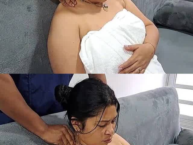 Relaxing massage for a gorgeous and sexy aged woman